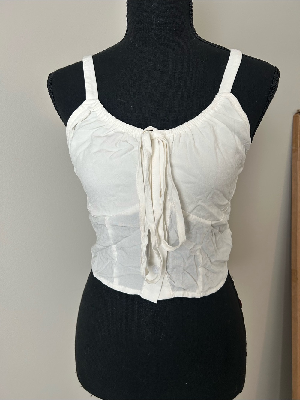 Cider White Tie Front Crop Top – Size Small – NWT